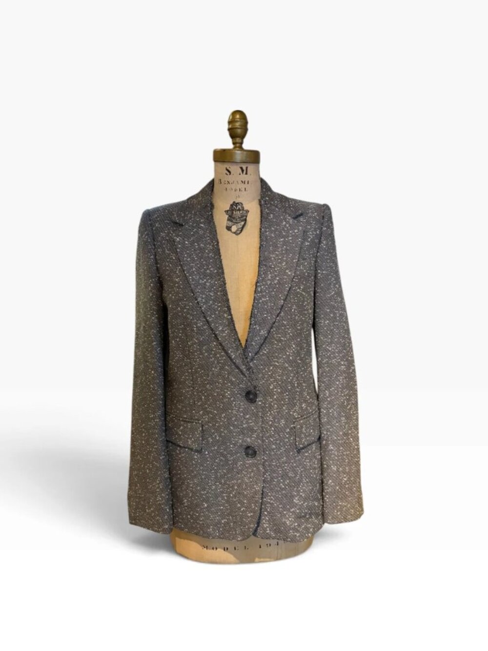 Stella McCartney Grey Tweed Blazer, 42/10/Small
